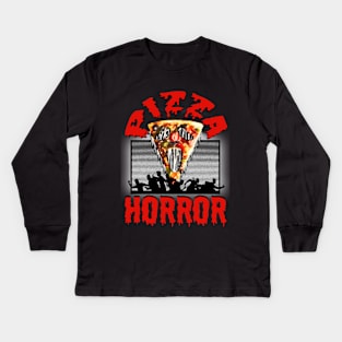 Pizza horror Kids Long Sleeve T-Shirt